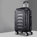 20 Inch Luggage with Zipper Lock Travel Suitcase Carry On Hard Shell Luggage Case Black
