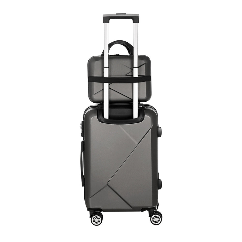 2Set 20 Inch Luggage Case with 12 Inch Handheld Luggage Box Hard Shell Travel Suitcase