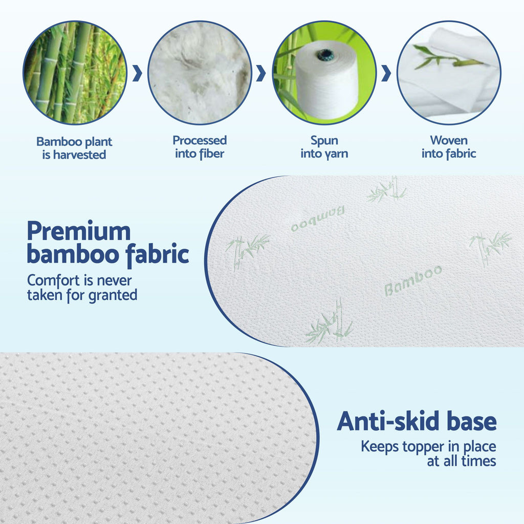 Memory Foam Mattress Topper 7-Zone 5cm Queen