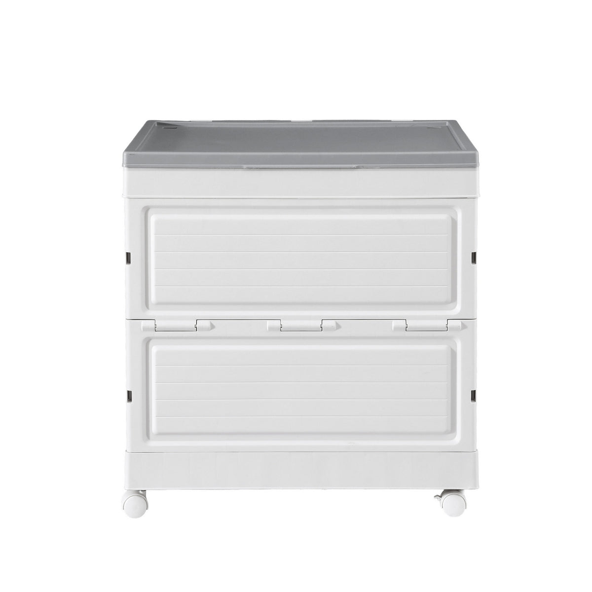 159L Outdoor Storage Box Stackable Cupboard Camping Organizer Wheels