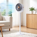 Rechargeable Pedestal Fan, 4000mAh Battery 5 Speed 4 Height, White