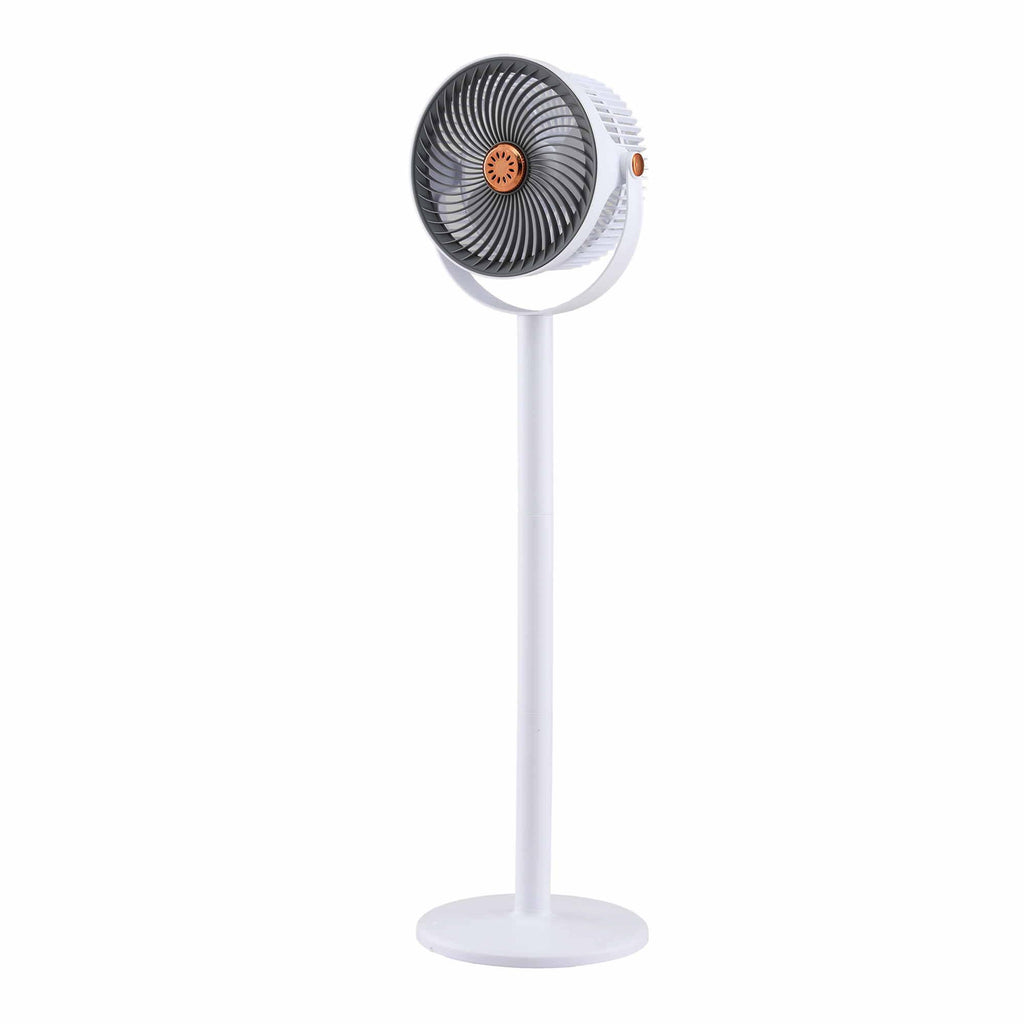 Rechargeable Pedestal Fan, 4000mAh Battery 5 Speed 4 Height, White