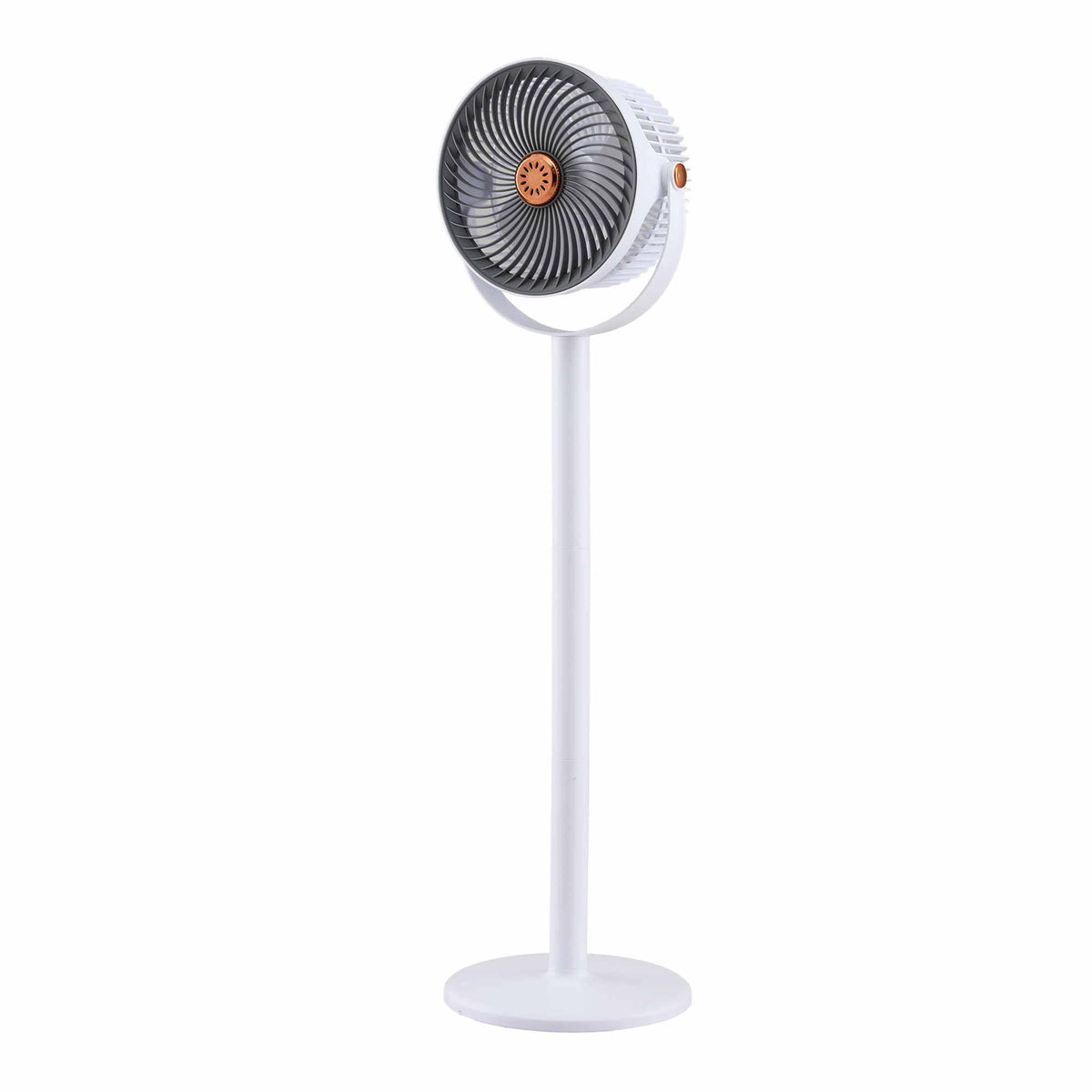 Rechargeable Pedestal Fan, 4000mAh Battery 5 Speed 4 Height, White
