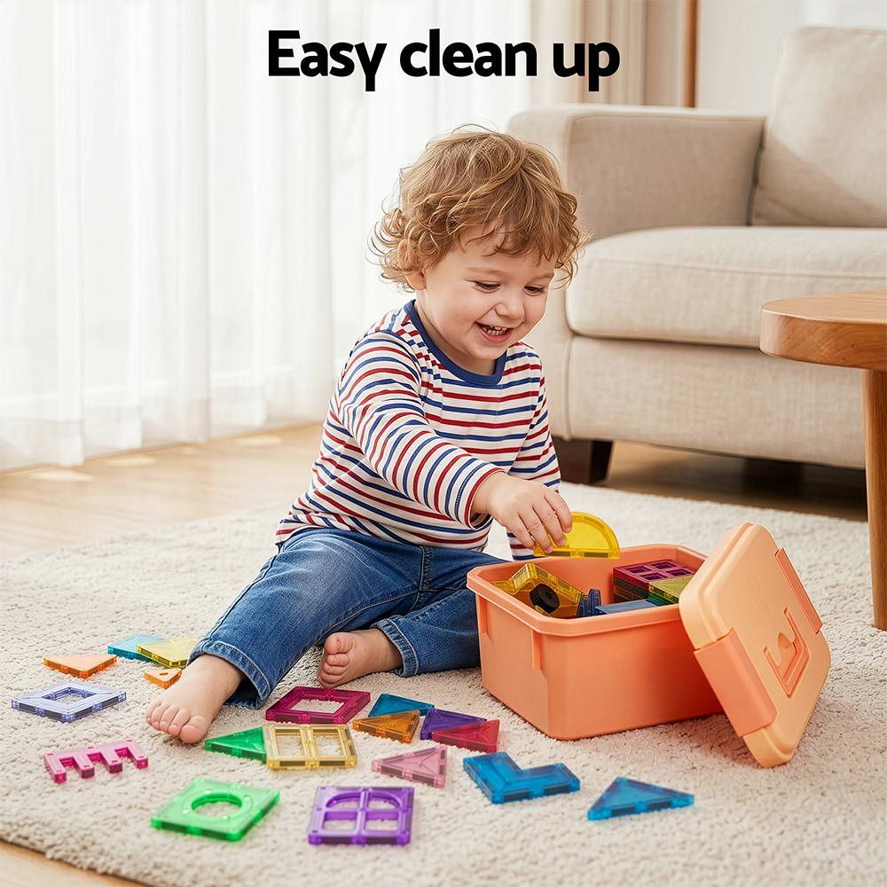100pcs Kids Magnetic Tiles Blocks Building Educational Toys Children Gift