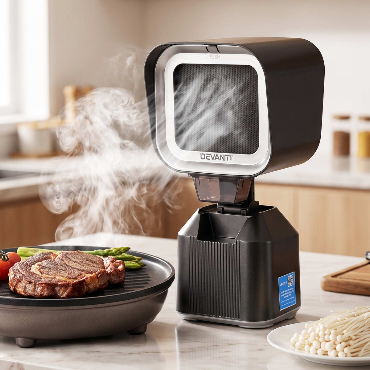 Portable Range Hood Desktop Ranghoods Exhaust Fan Adjustable Black