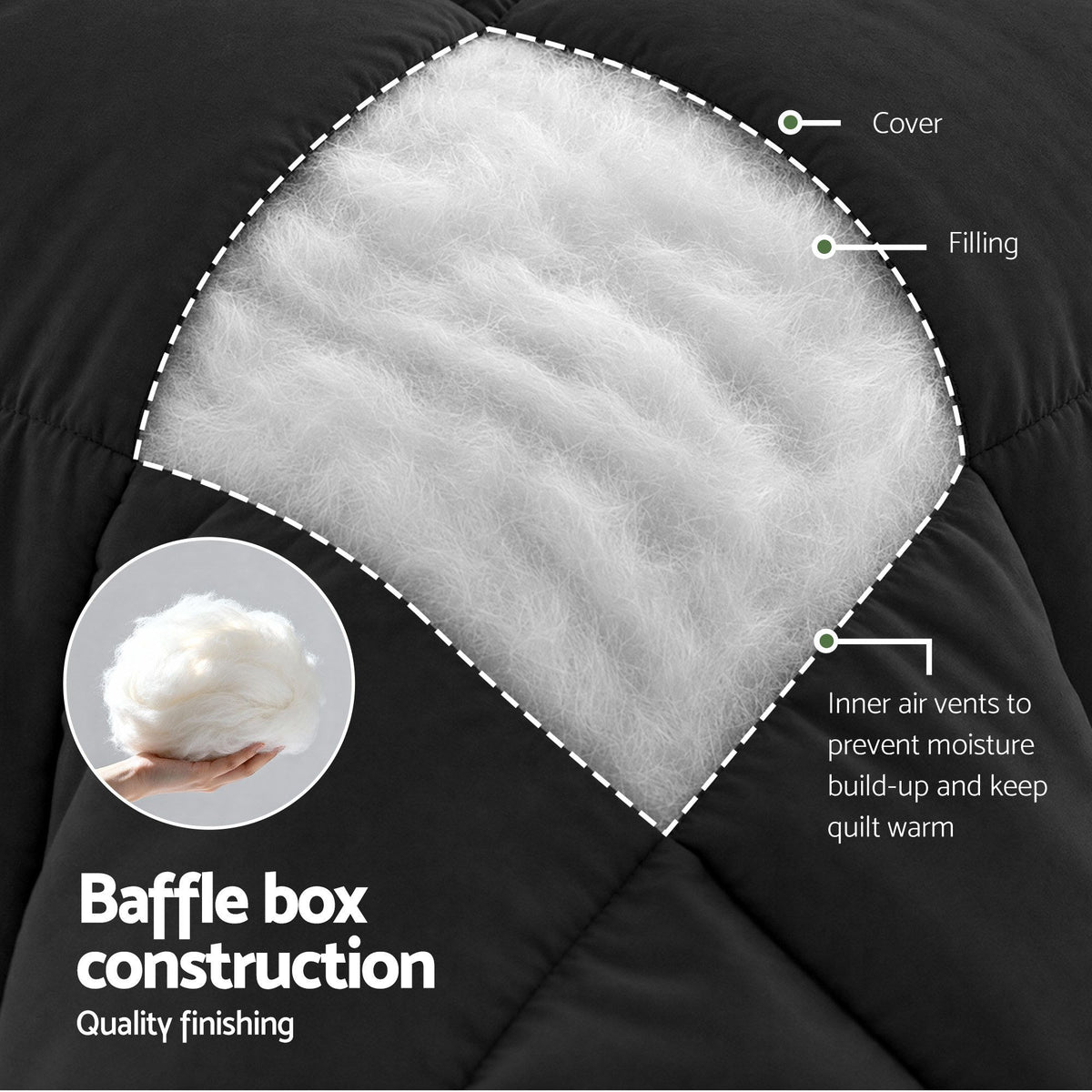 200GSM Bamboo Microfibre Double Quilt Lightweight All Season Doona Duvet