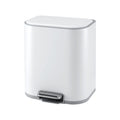 20L Trash Bin Steel Pedal Bins Soft Close Kitchen Rubbish Waste Can White
