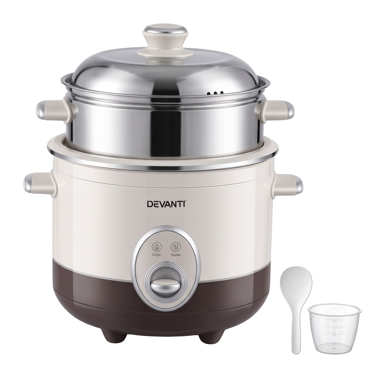 3L Rice Cooker Small 6 Cup Multi Cooker with Steamer