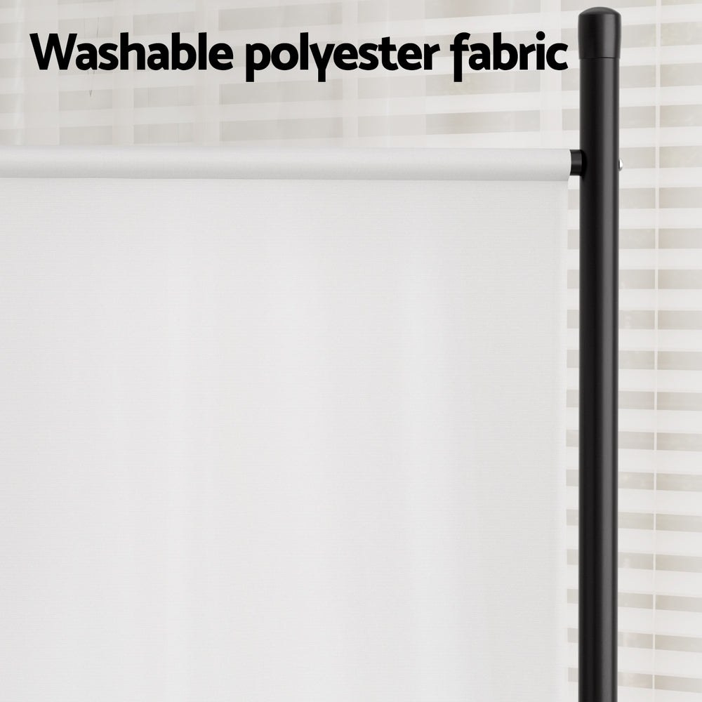 3 Panel Room Divider Screen 260x180cm Fabric White