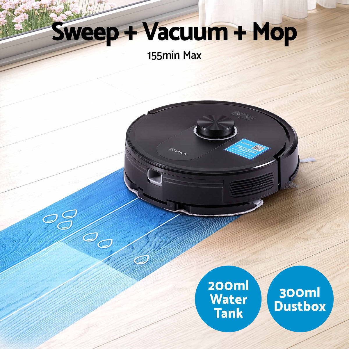 Robot Vacuum and Mop, APP Control 6000Pa LDS Laser 3-in-1 Cleaning
