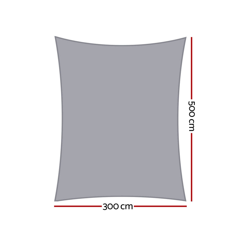 Waterproof Shade Sail Shade cloth 220GSM Canopy 3x5m