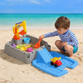 2-in-1 Kids Sandpit Water Table Working Excavator Digger Sensory Play Toys
