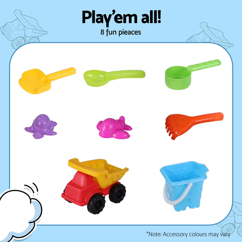 2-in-1 Kids Sandpit Water Table Working Excavator Digger Sensory Play Toys