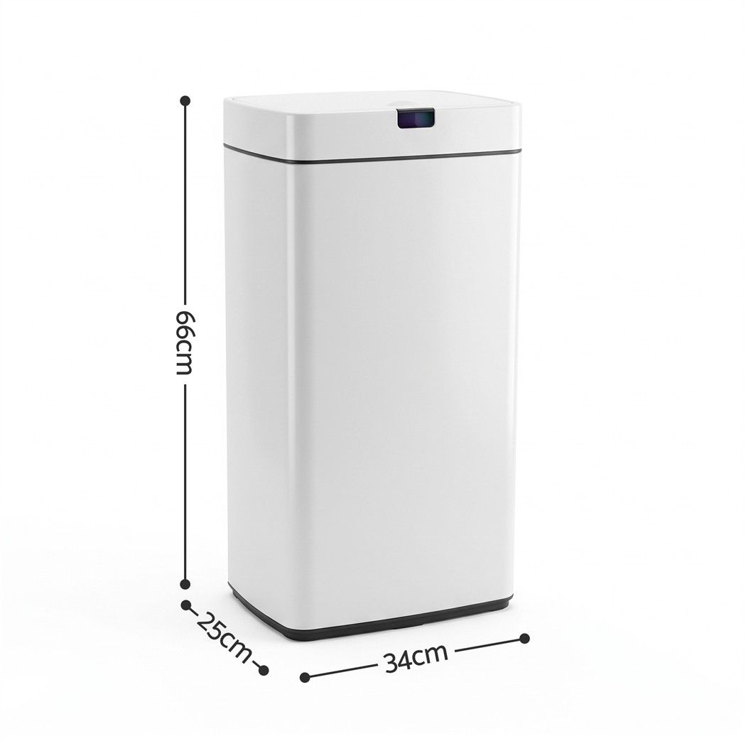 45L Motion Sensor Bin Rubbish Automatic White