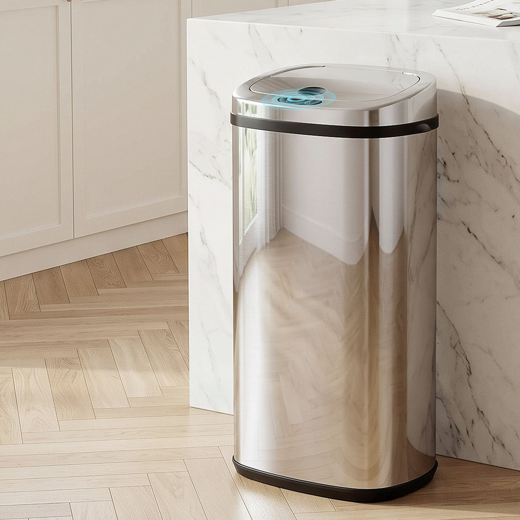 50L Motion Sensor Bin Rubbish Automatic Silver