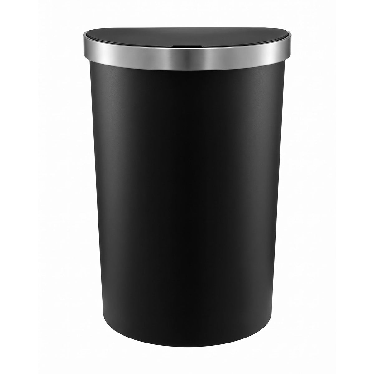 50L Sensor Bin D-Shape Trash Can Kitchen Smart Rubbish Bin Black