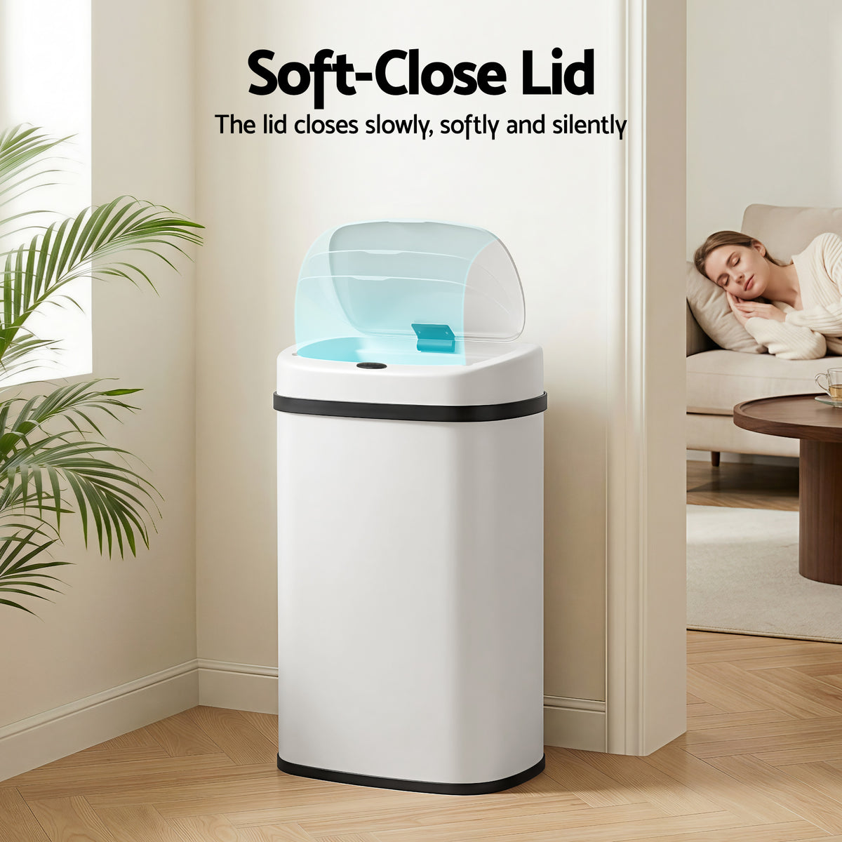 50L Sensor Bin Motion Rubbish Automatic White
