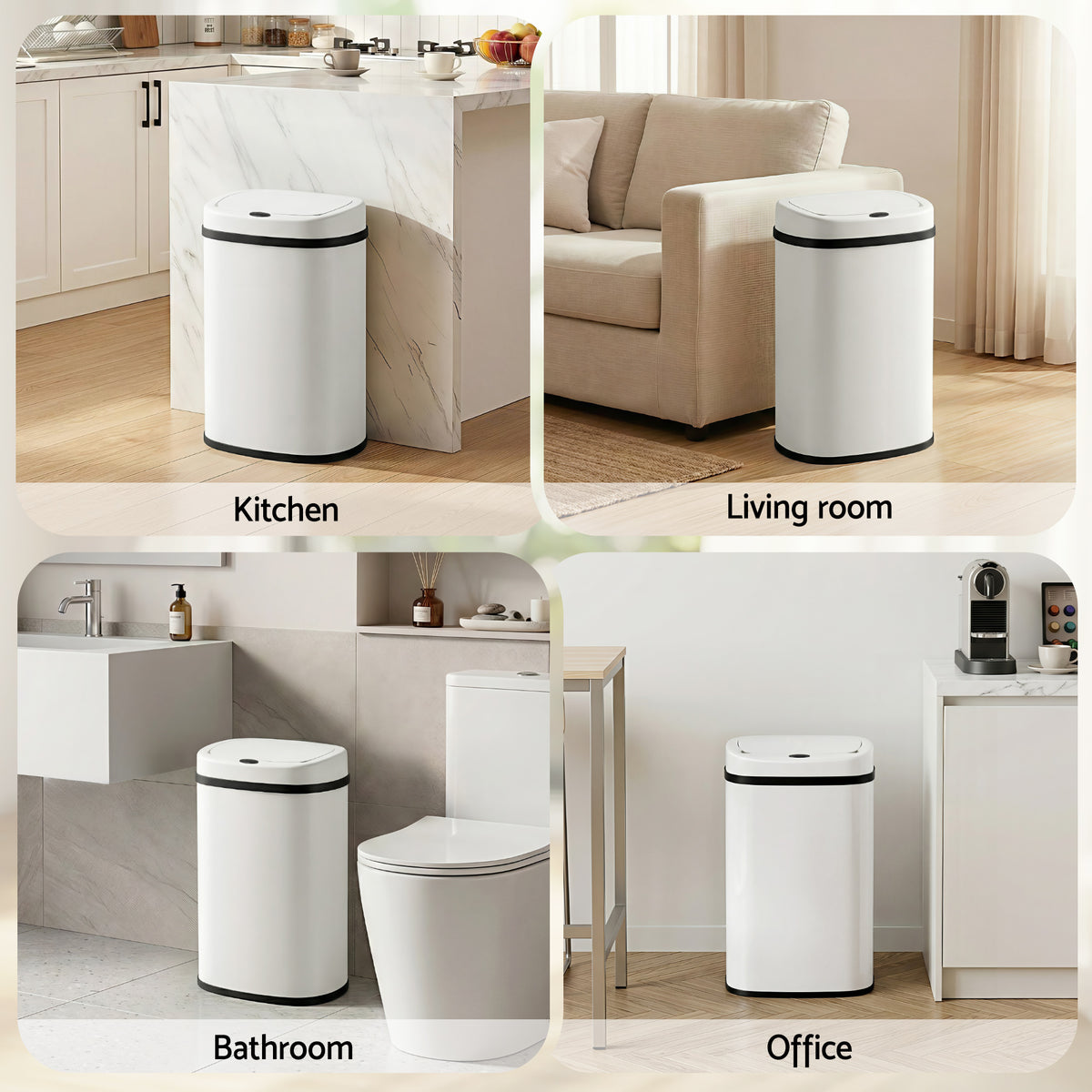 50L Sensor Bin Motion Rubbish Automatic White