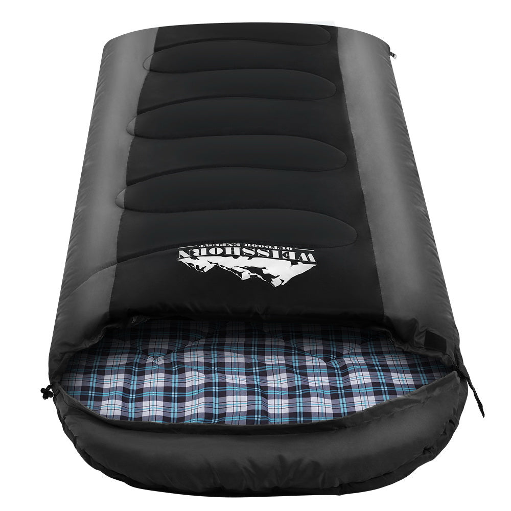Sleeping Bag Single Thermal Camping Hiking Tent Black -20°C