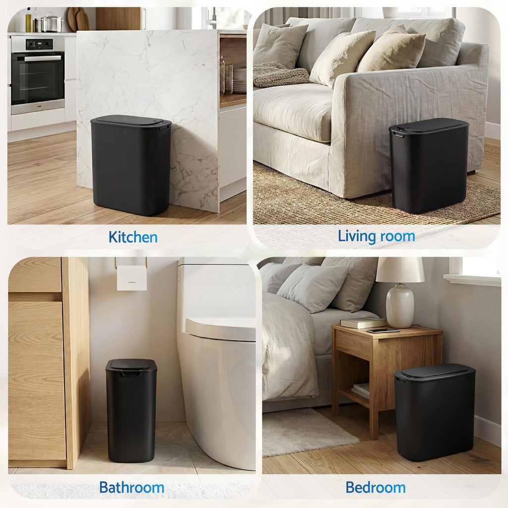 Automatic Trash Bin with Lid 11L Motion Sensor Kitchen Bin Touchless Garbage Can Modern