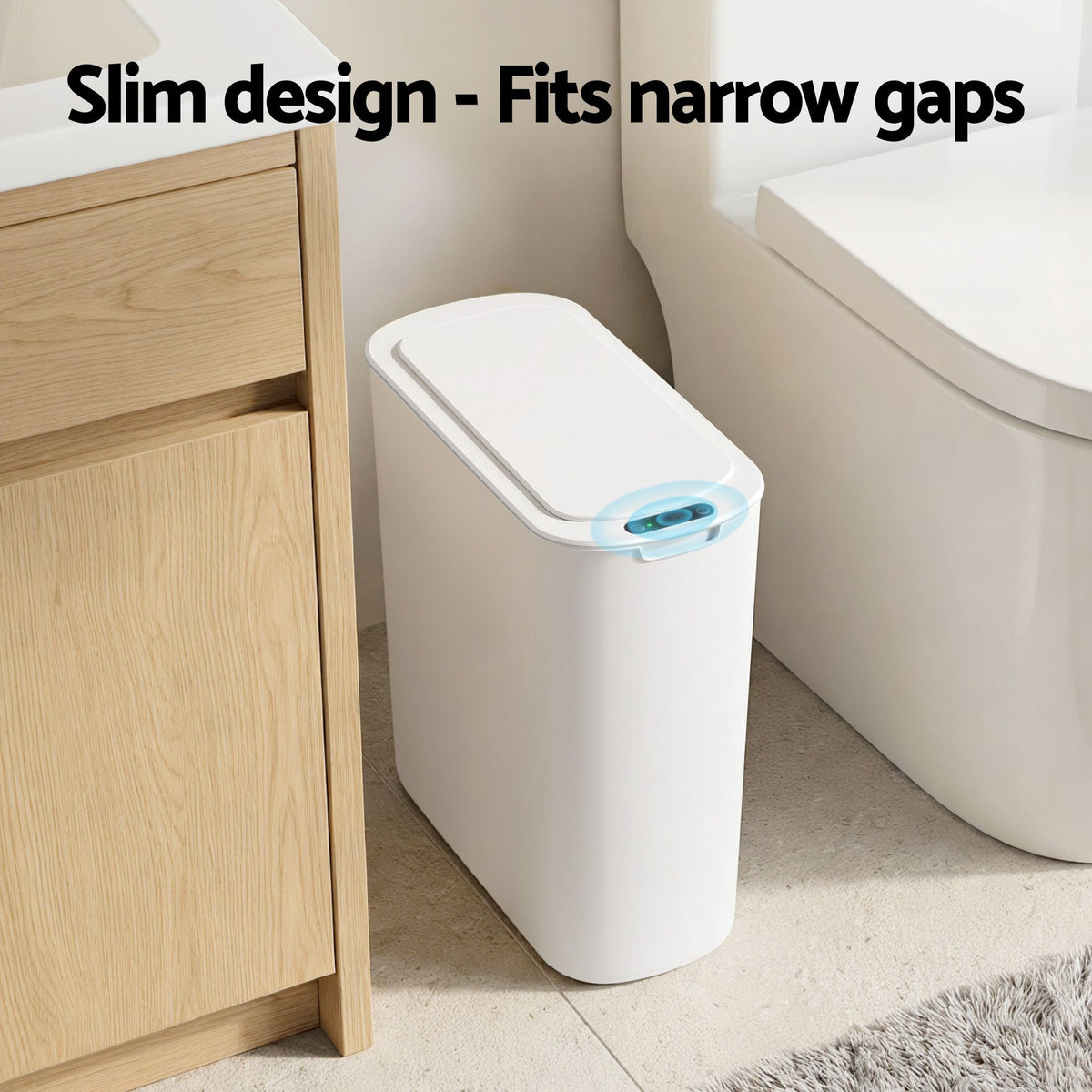 Automatic Trash Bin with Lid 21L Motion Sensor Kitchen Bin Touchless Garbage Can Plastic