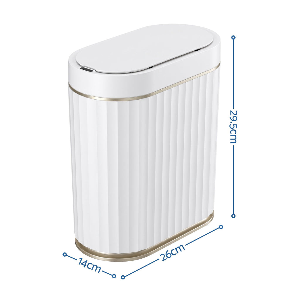 Sensor Bins 7L Motion Sensor Trash Can Slim Touchless Automatic Waste Bin White