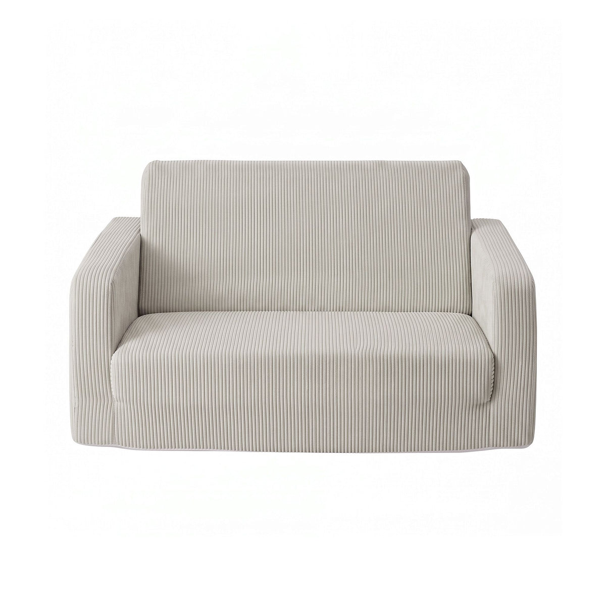 2-in-1 Kids Sofa Toddler Foam Couch with Side Pocket Light Grey