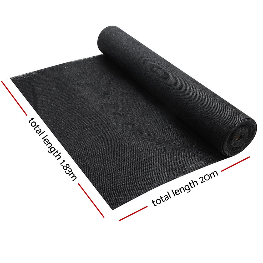 50% Shade Cloth 1.83x20m Shade Cloth Sail Heavy Duty Shadecloth Garden Mesh Roll BK