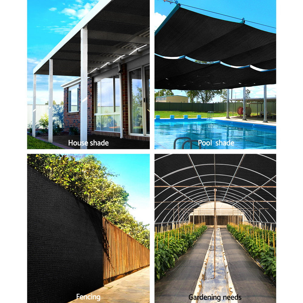 50% Shade Cloth 1.83x20m Shade Cloth Sail Heavy Duty Shadecloth Garden Mesh Roll BK