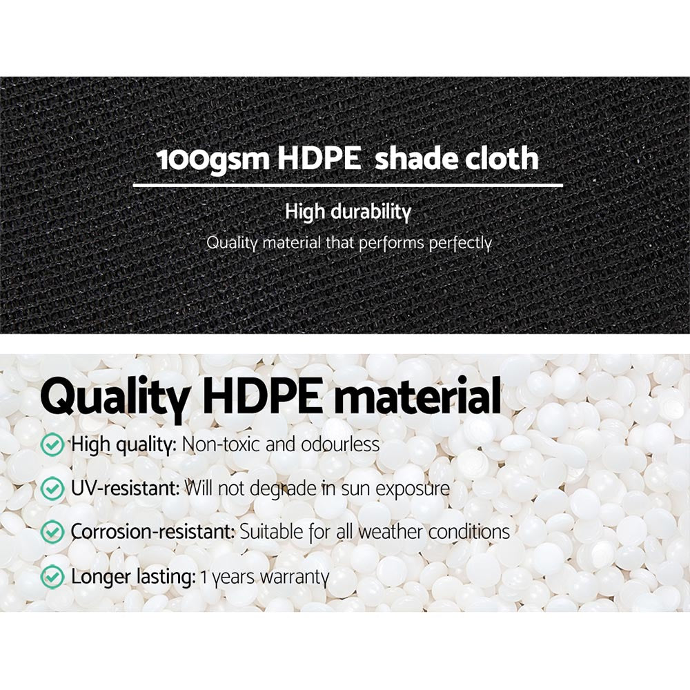 50% Shade Cloth 1.83x20m Shade Cloth Sail Heavy Duty Shadecloth Garden Mesh Roll BK