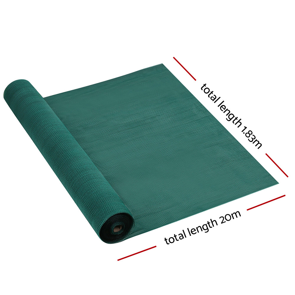 30% Shade Cloth 1.83x20m Shadecloth Wide Heavy Duty Green