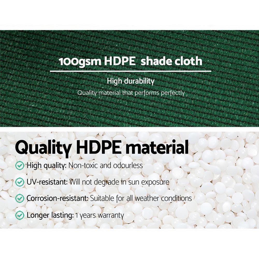 50% Shade Cloth 1.83x20m Shadecloth Sail Heavy Duty Green