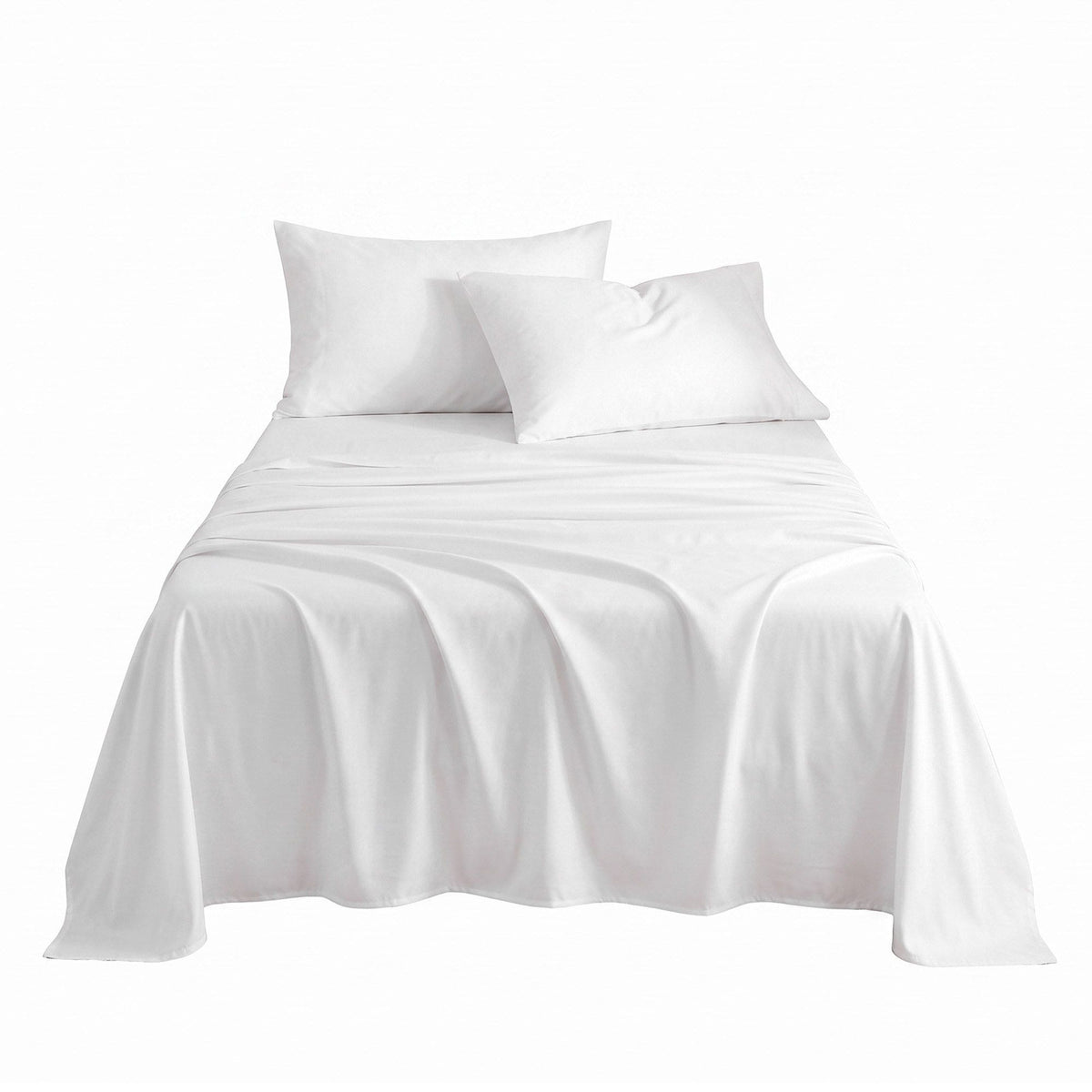 Kingsingle 500TC Cotton 4Pcs Sheet Set with 40cm Extra Deep Pocket for Thick Mattresses