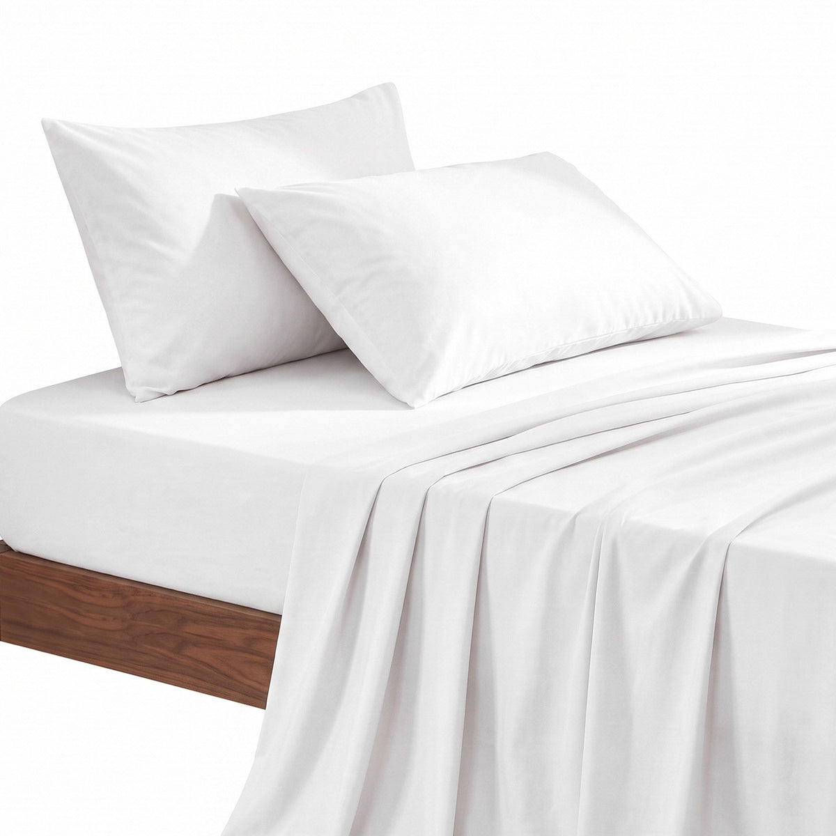 Kingsingle 500TC Cotton 4Pcs Sheet Set with 40cm Extra Deep Pocket for Thick Mattresses