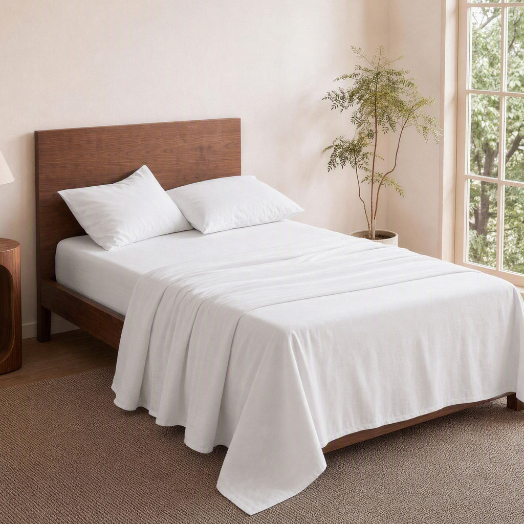 Kingsingle 500TC Cotton 4Pcs Sheet Set with 40cm Extra Deep Pocket for Thick Mattresses