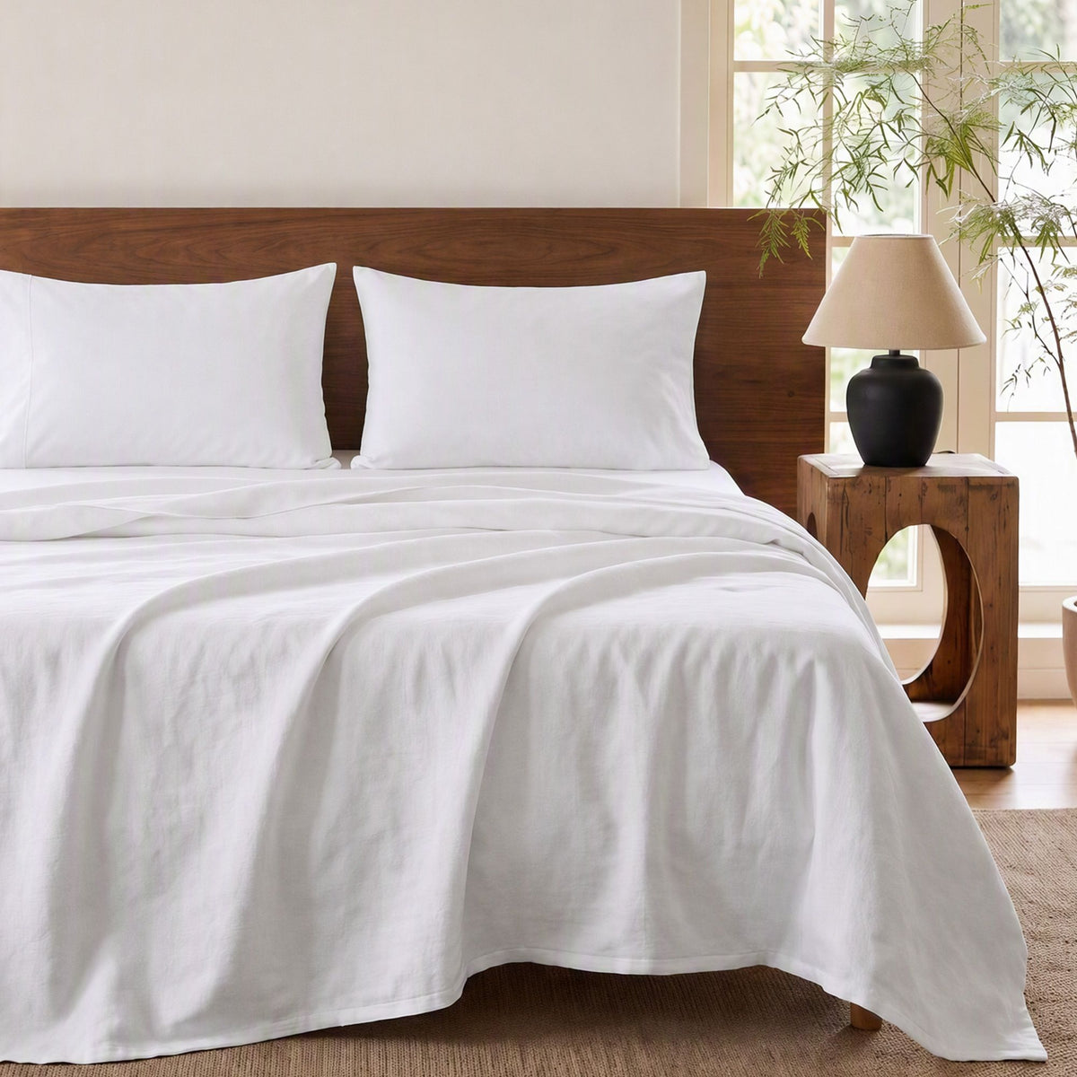 Queen 500TC Cotton 4Pcs Sheet Set with 40cm Extra Deep Pocket for Thick Mattresses Sateen