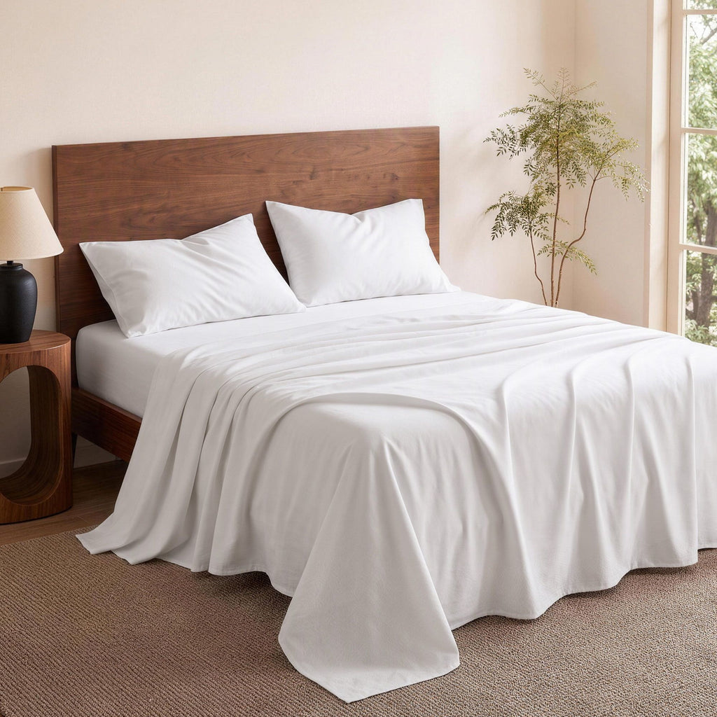 Queen 500TC Cotton 4Pcs Sheet Set with 40cm Extra Deep Pocket for Thick Mattresses Sateen