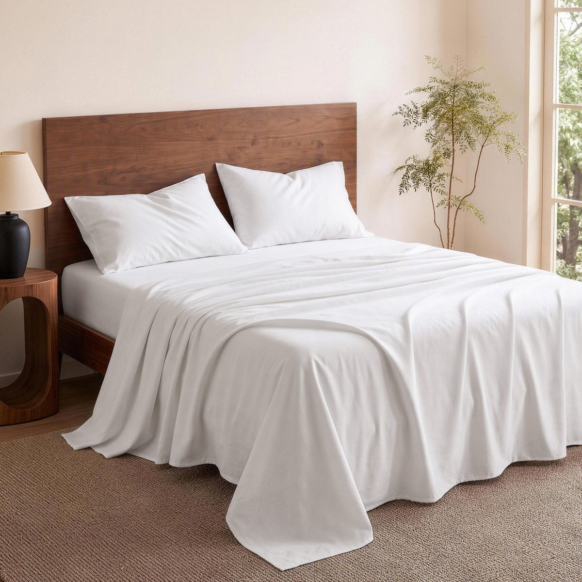 Queen 500TC Cotton 4Pcs Sheet Set with 40cm Extra Deep Pocket for Thick Mattresses Sateen