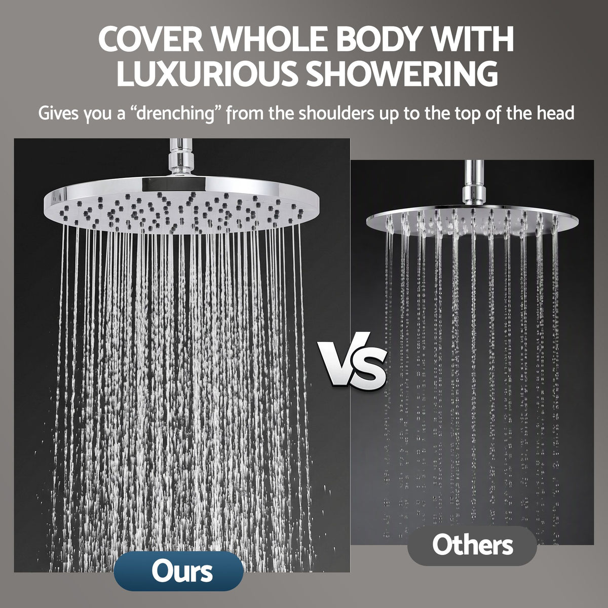 High-Pressure Shower Heads with Anti-burst 1.5m Hose & 304 S.S Rail, Ideal for Bathroom
