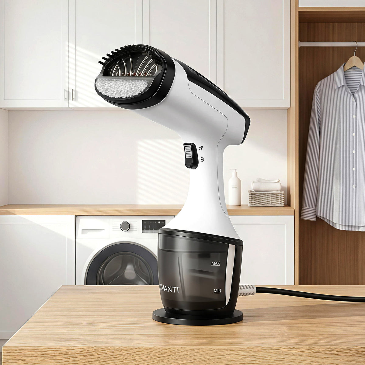 Clothes Steamer, 1500W Powerful Fast 30s Heat-Up Continuous Steam Lock 160ml Tank Fabric