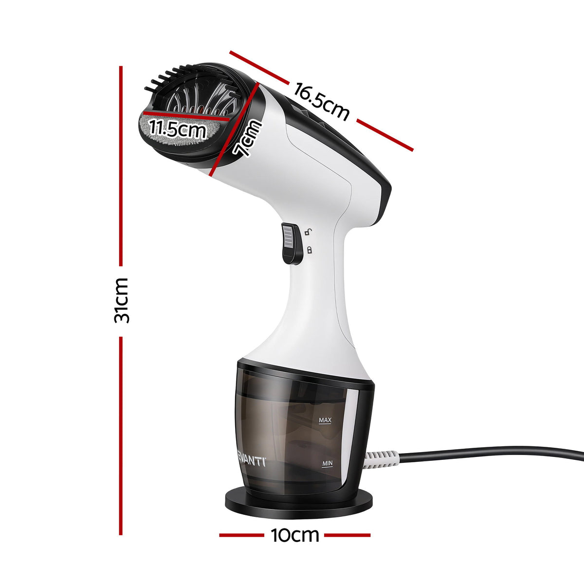 Clothes Steamer, 1500W Powerful Fast 30s Heat-Up Continuous Steam Lock 160ml Tank Fabric
