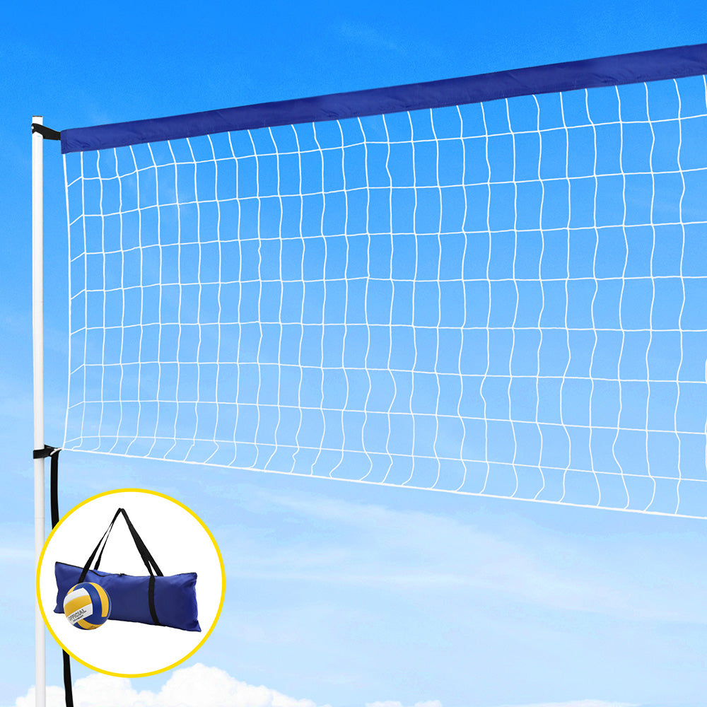 6M Portable Volleyball Net Set Adjustable Height Multi-Sport Net with Ball and Bag