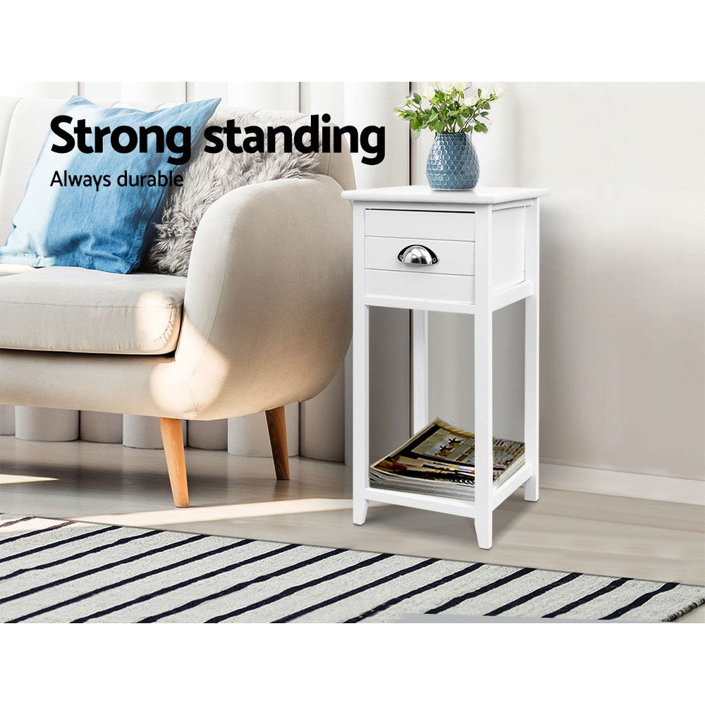 Bedside Table Vintage - THYME White