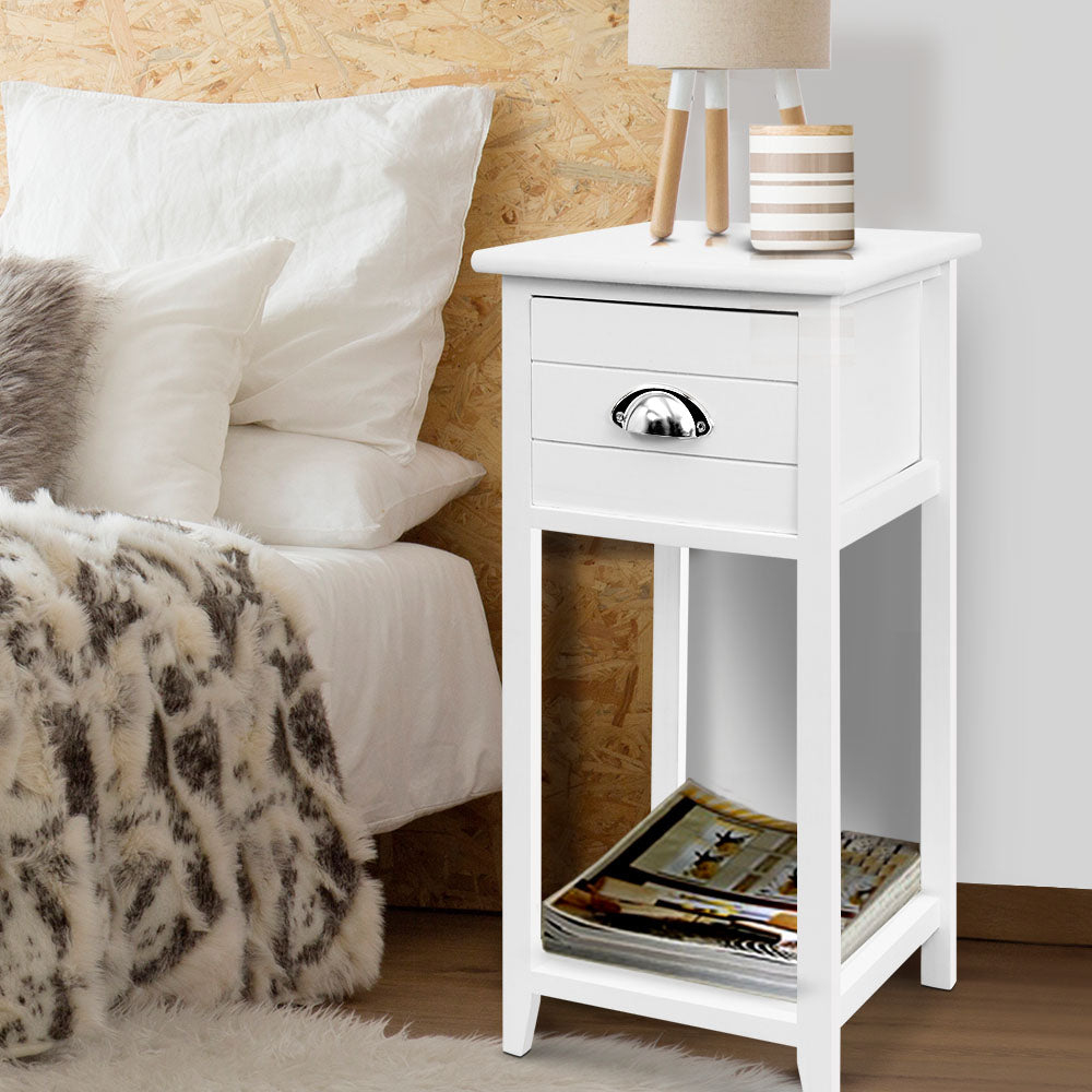 Bedside Table Vintage - THYME White