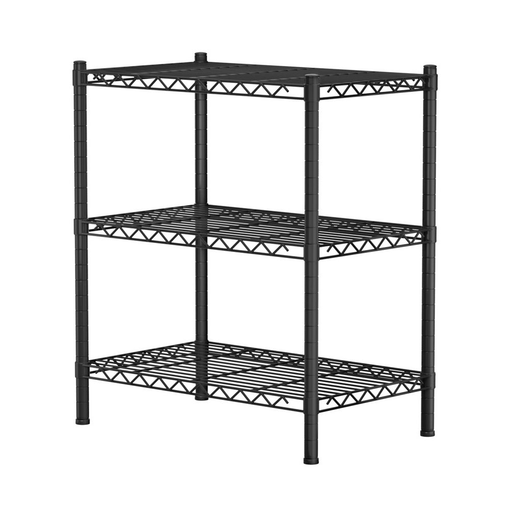 3-Tier Shelving Unit Adjustable Garage Storage Shelves Kitchen Rack Steel