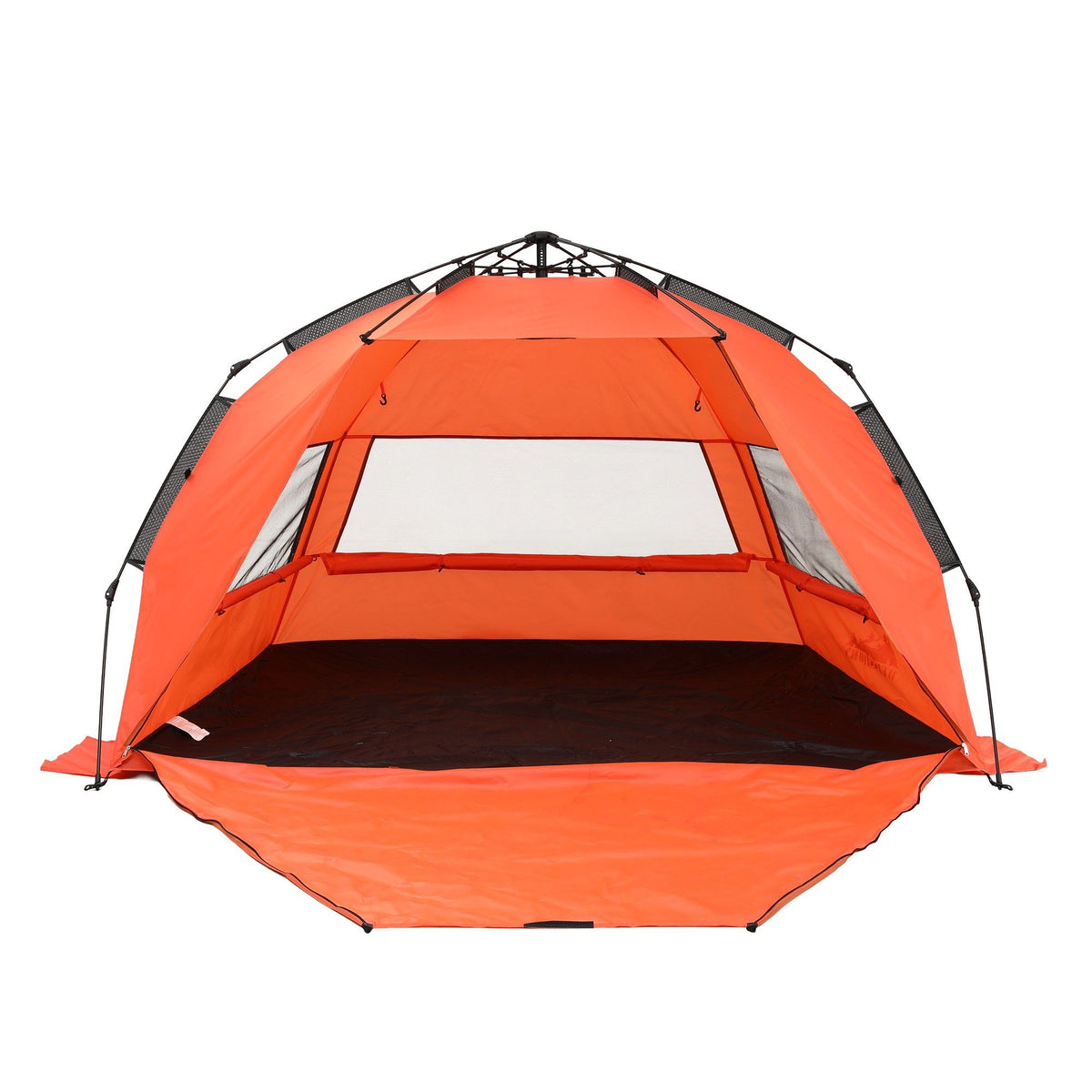 Beach Tent 3-4 Person Pop Up Sun Shade UPF 50 Automatic Outdoor Orange