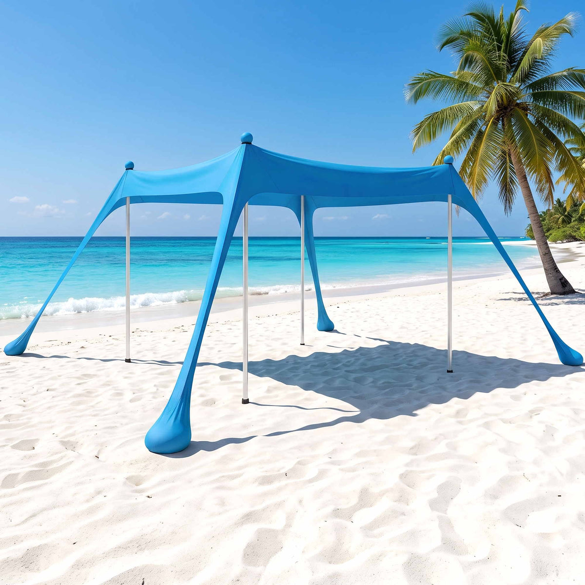 Beach Tent Sun Shelter UPF 50+ Shade 3x3m for 8 Person Outdoor