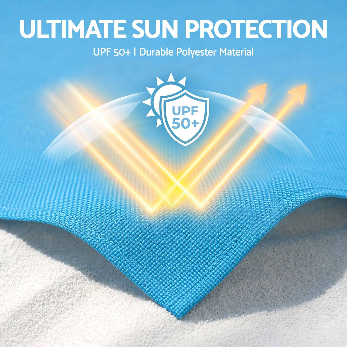 Beach Tent Sun Shelter UPF 50+ Shade 3x3m for 8 Person Outdoor