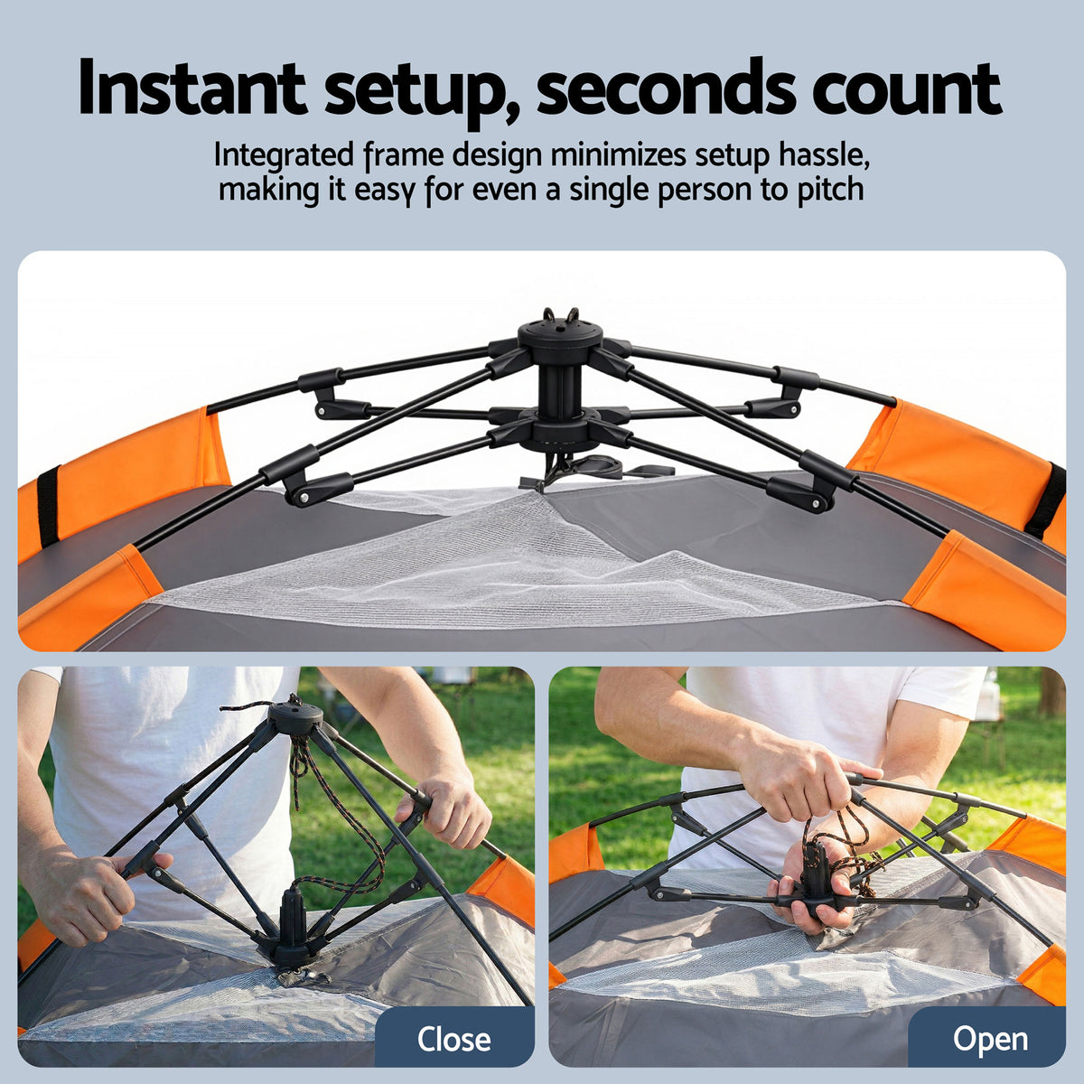 2 Person Instant Pop Up Camping Tent Automatic Waterproof Hiking Beach