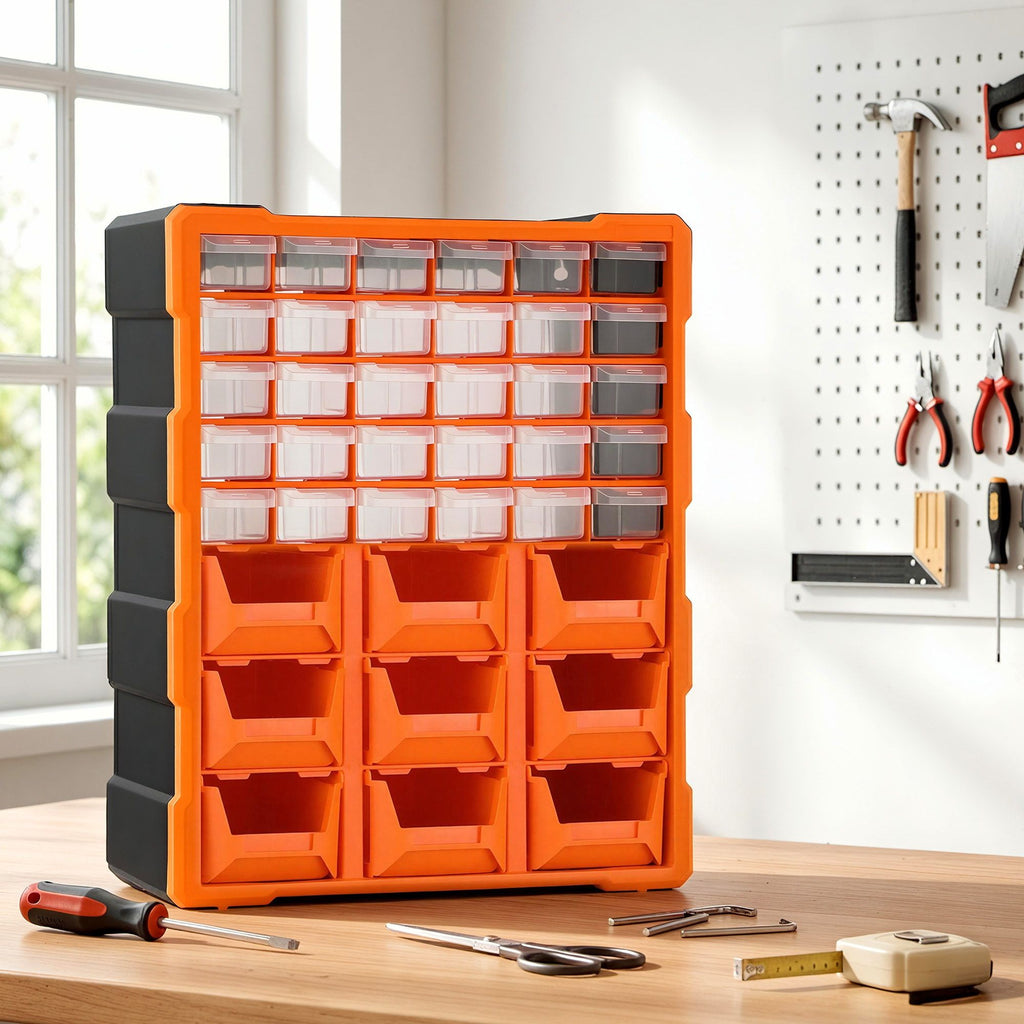Tool Organizer 39-Drawer Hardware Cabinet Screw Storage Box Anti-Drop